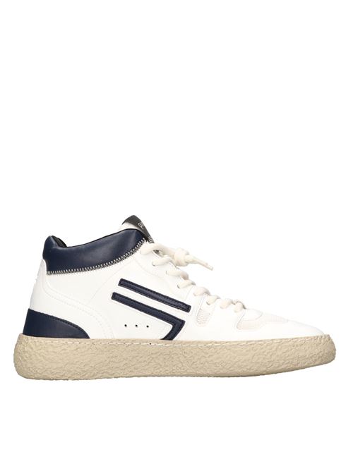Sneakers alte in pelle e tessuto PURAAI | 2.04 MID COSMOBIANCO-BLU